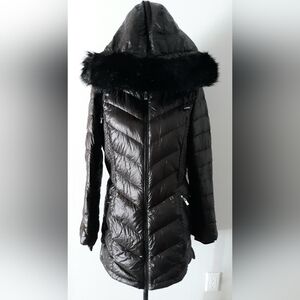Curations Caravan Puffer Coat with Faux Fur Trim